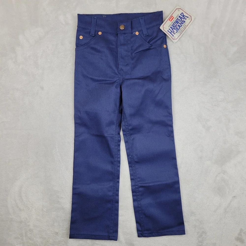 Vintage Levis Jeans‎ Boys 7 Slim Double Knee Made USA Hardware 80s Kids Pants